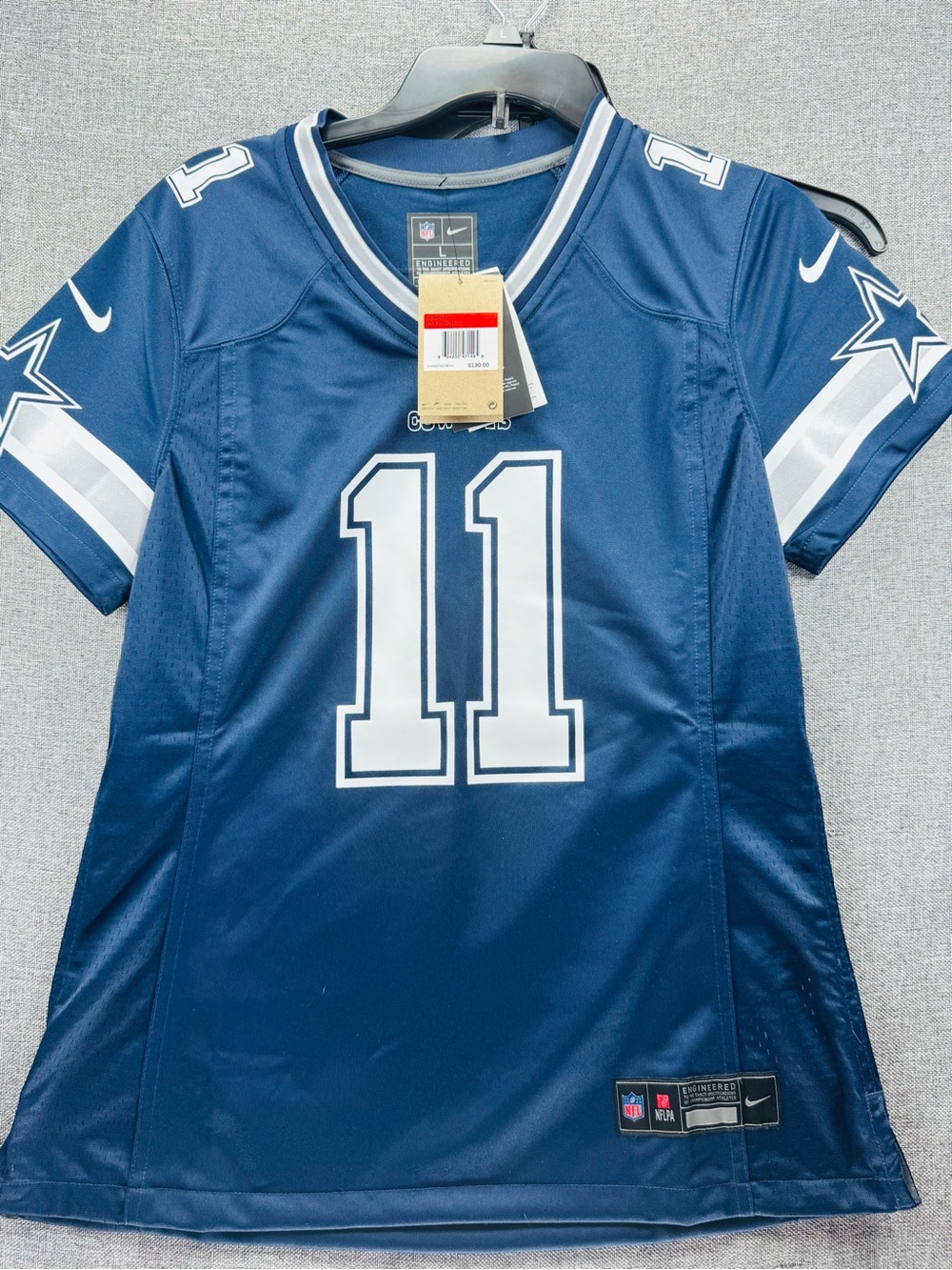 Nike Women's Dallas Cowboys #11 Navy and White Jersey
